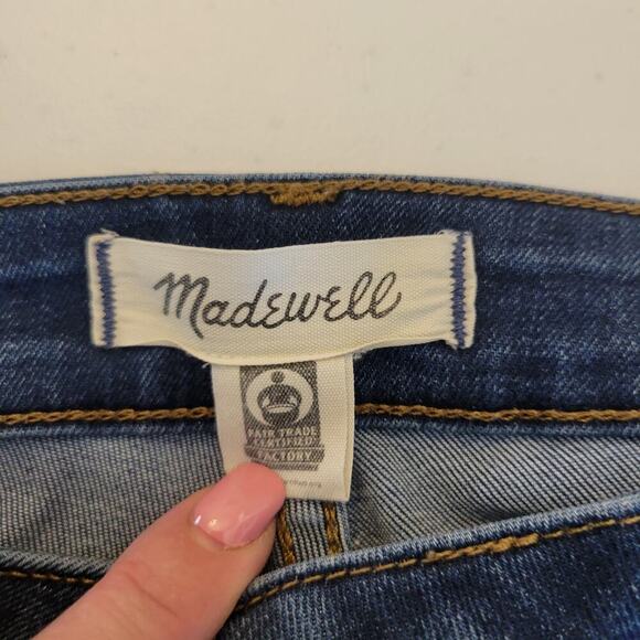 Madewell Jeans Womens 30 (34) Curvy High Rise Skinny Blue Denim Stretch Comfort - Picture 5 of 7
